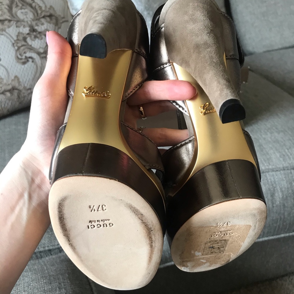 Gucci ‘Lifford Metal’ Sasso platform w/box sz 7.5 - Picture 3 of 7